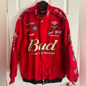 Vintage NASCAR Chase Authentics Budweiser Dale Jr Racing Jacket Size Mens XXL